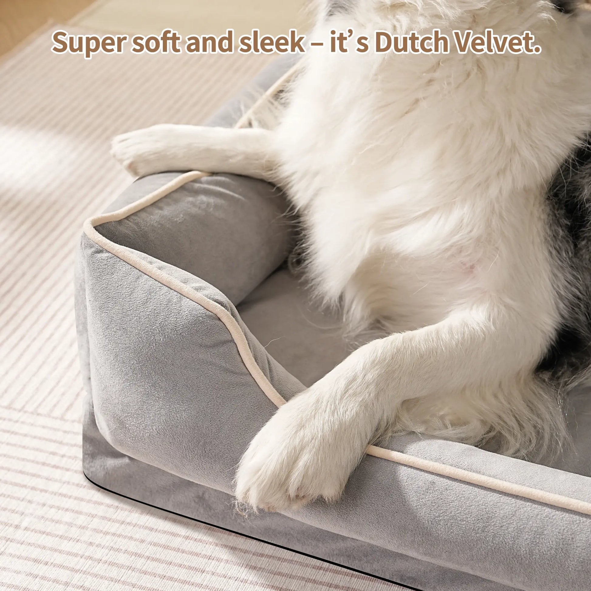 FAIRYPET Premium Soothing Sofa Pet Bed for Dogs and Cats | Removable, Machine-Washable Design | Soft, Durable Dutch Fleece with Non-Slip Base for Small and Medium Pets