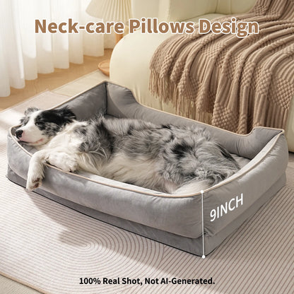 FAIRYPET Premium Soothing Sofa Pet Bed for Dogs and Cats | Removable, Machine-Washable Design | Soft, Durable Dutch Fleece with Non-Slip Base for Small and Medium Pets